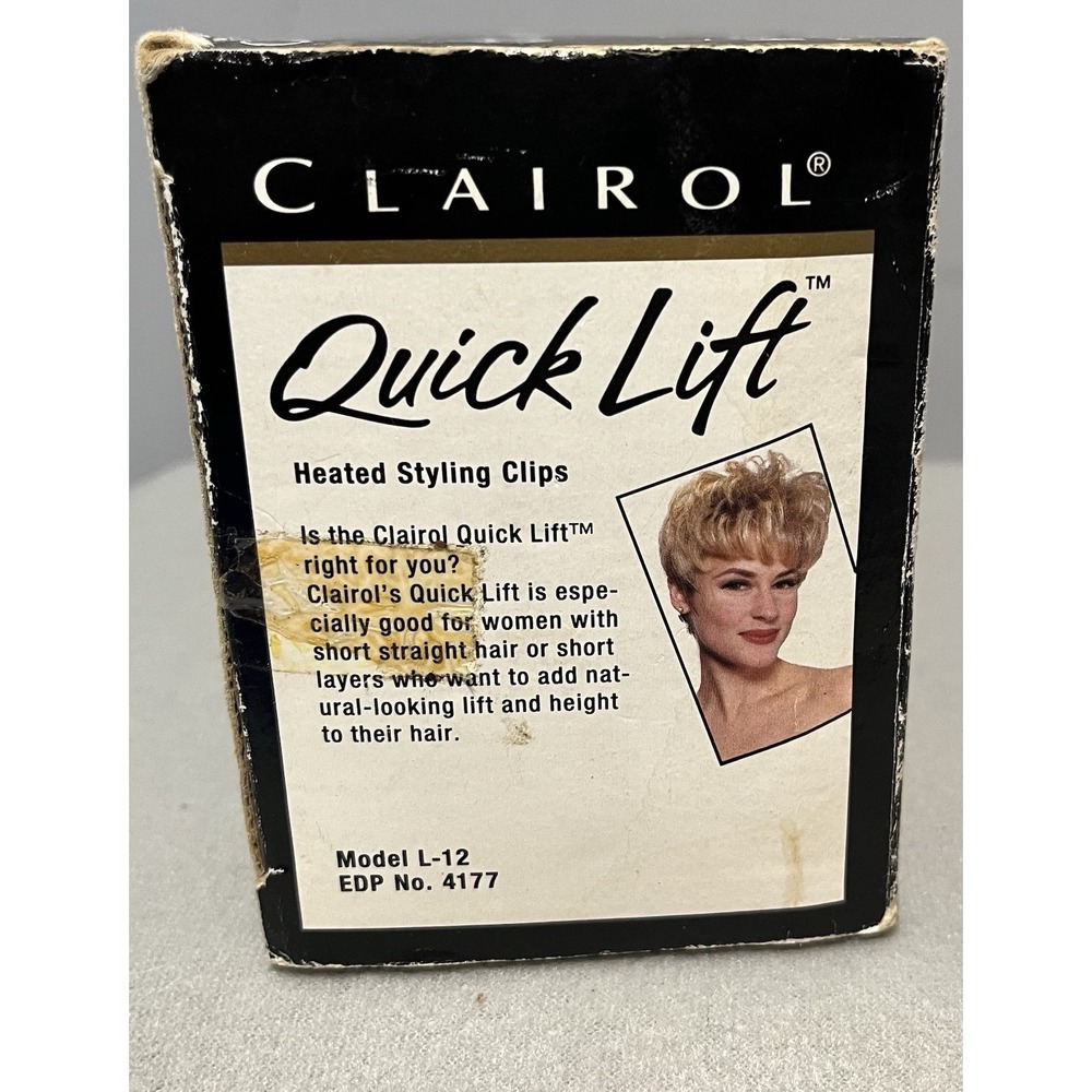 Clairol Quick Lift Heated‎ Styling Clips Vintage 1993 Working Complete Set L-12 - Picture 5 of 9